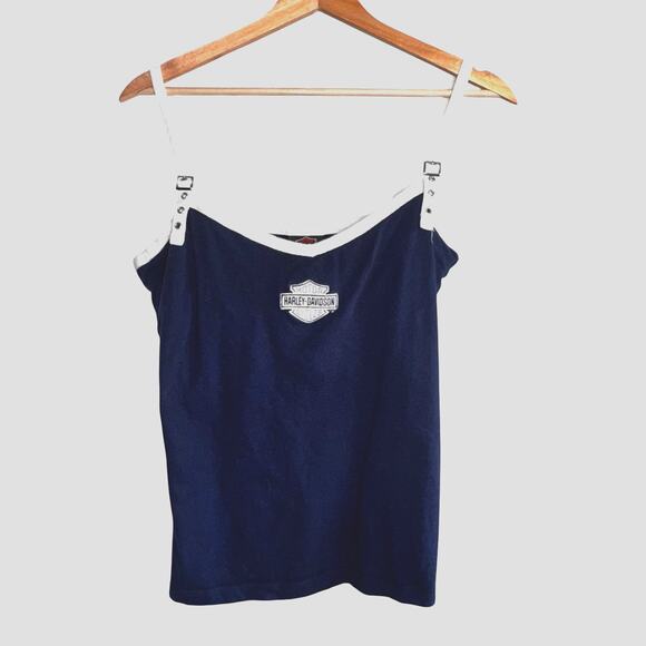 Harley Davidson Navy Large Tank Top - Picture 1 of 6